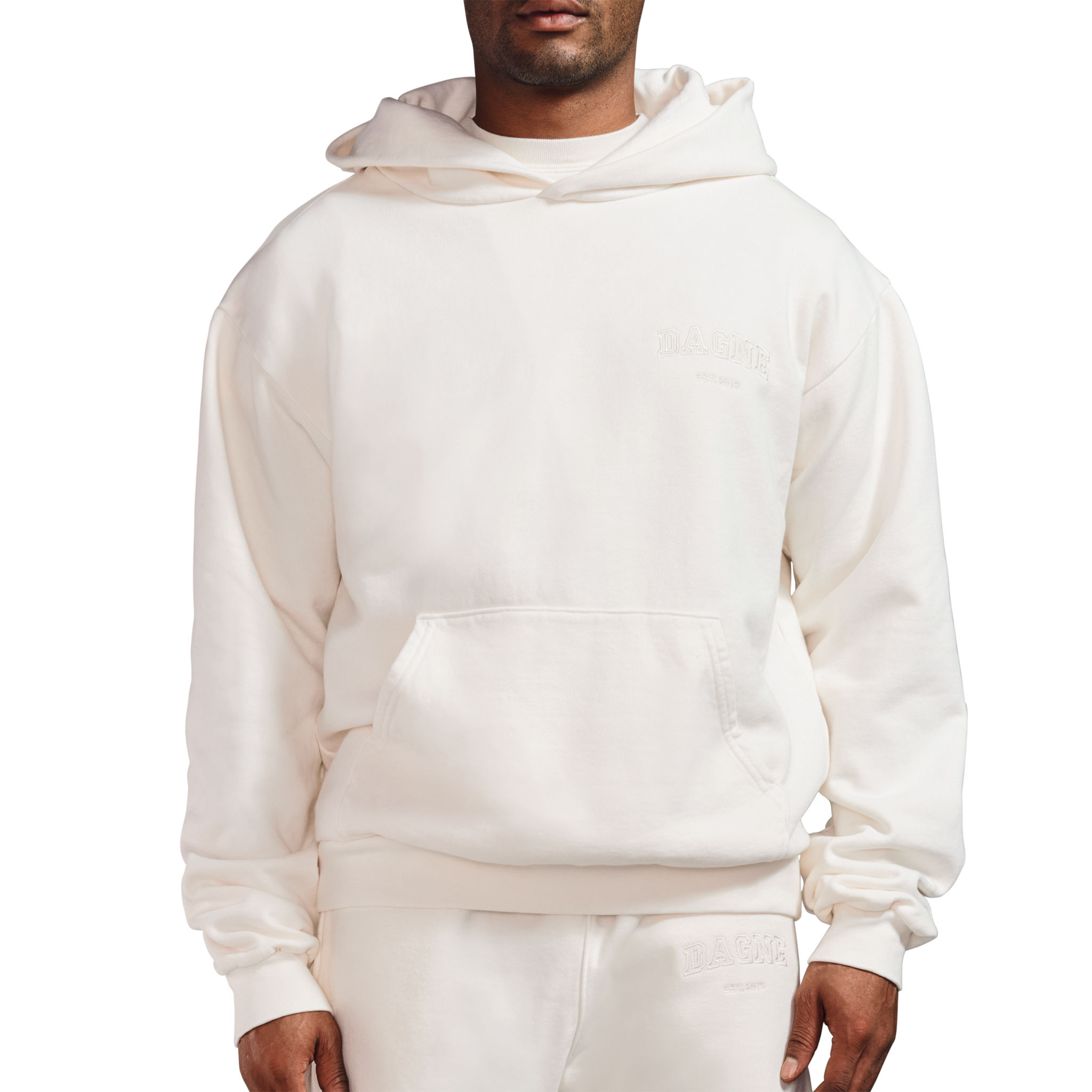 Varsity Logo Hoodie in Moonbeam. 4X - Image 6