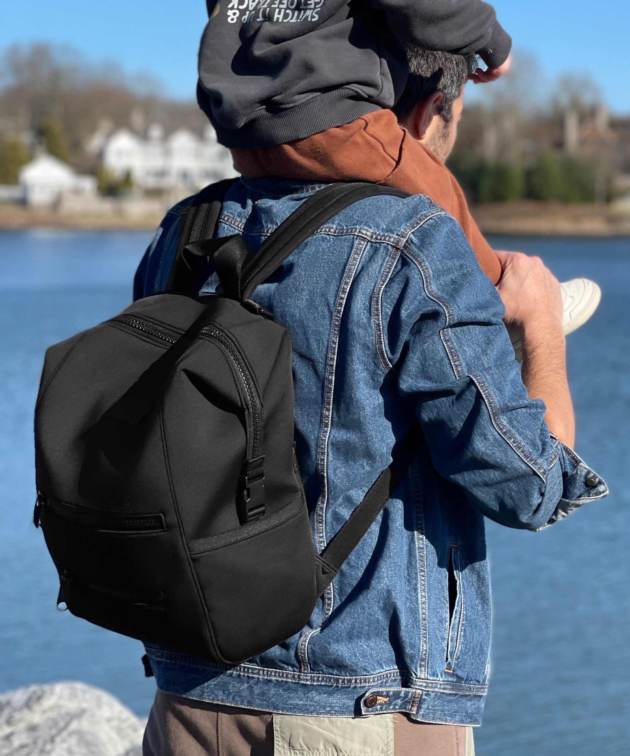Indi Diaper Backpack in Storm. Medium - Image 2