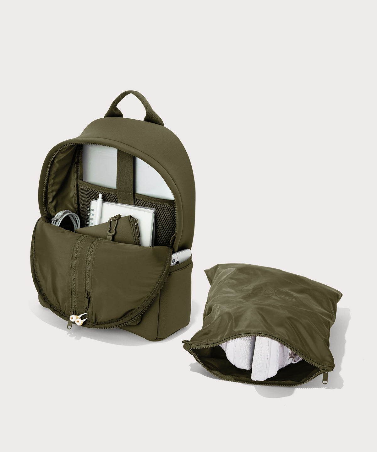 Dakota Backpack in Dark Moss. Medium - Image 3