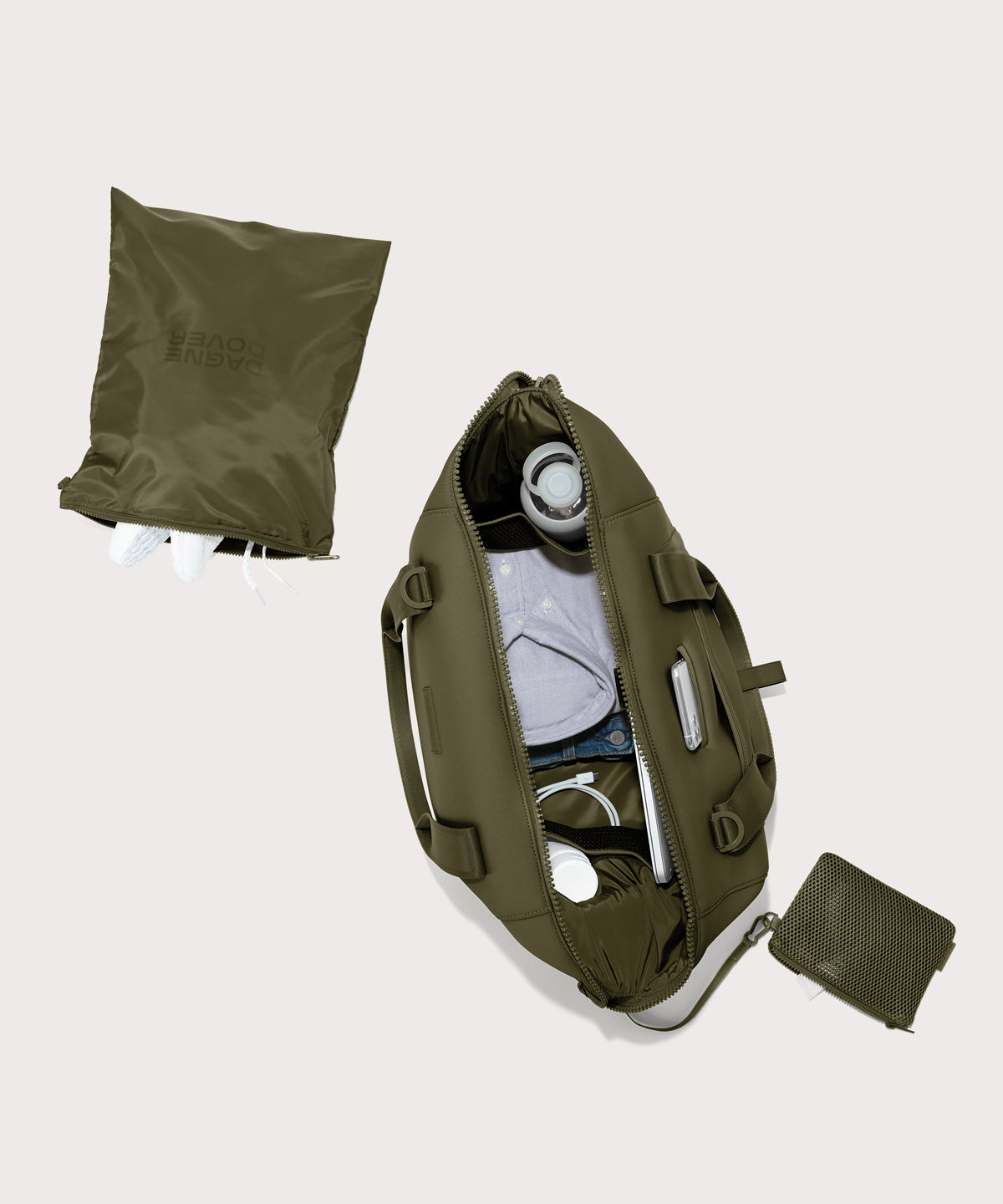 Landon Carryall in Dark Moss. Large - Image 3